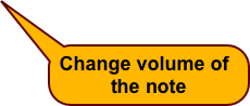 Change volume of the note