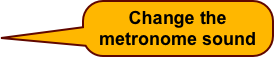 Change the metronome sound