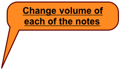 Change volume of each of the notes